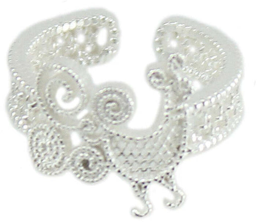 Anello Donna Pavoncella Sarda in Argento – Filigrana a Fascia Aperta – Tradizione Sardegna