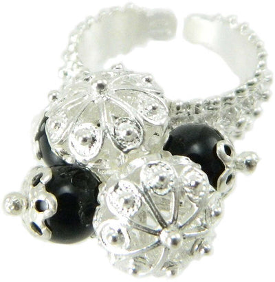 Anello sardo Su Coccu e Bottoni in argento Gioiello Sardegna