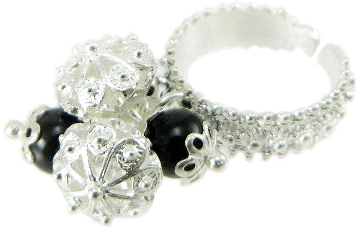 Anello sardo Su Coccu e Bottoni in argento Gioiello Sardegna