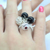 Anello sardo argento su coccu e bottoni sardi pendenti GIOIELLO SARDEGNA