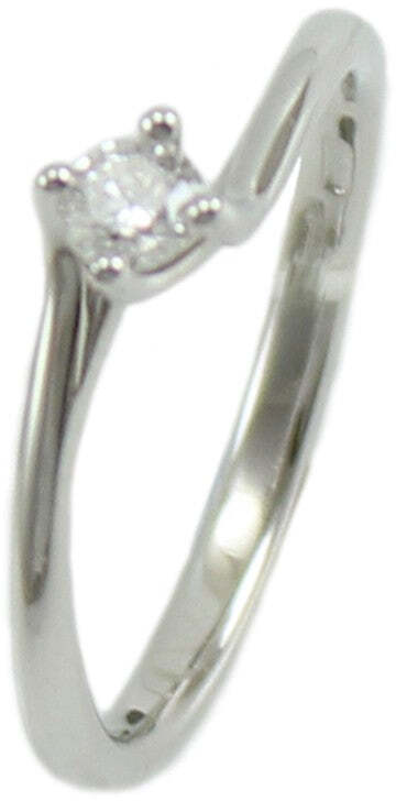 Anello donna solitario Mirco Visconti in oro bianco con diamante