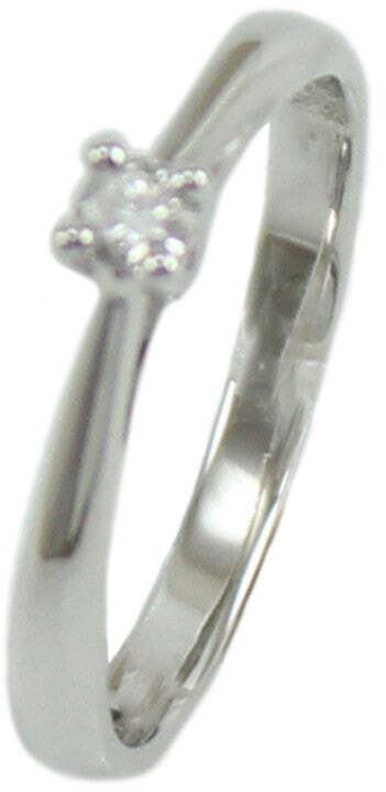 Anello donna solitario Mirco Visconti in oro bianco con diamante