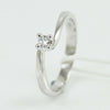 Anello donna solitario Mirco Visconti oro bianco con diamante 0.09 kt