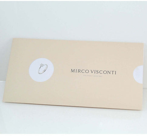 Anello donna solitario Mirco Visconti oro bianco con diamante 0.09 kt