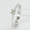 Anello donna solitario Mirco Visconti oro bianco con diamante 0.12 kt