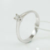 Anello donna solitario Mirco Visconti oro bianco con diamante 0.12 kt