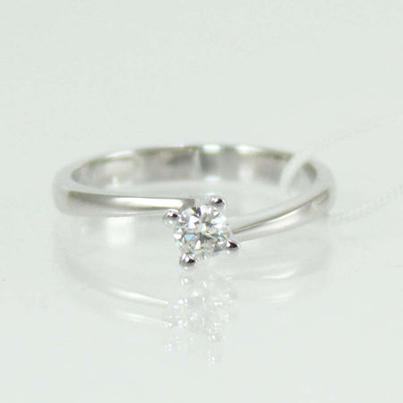 Anello donna solitario Mirco Visconti oro bianco con diamante 0.23 kt