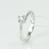 Anello donna solitario Mirco Visconti oro bianco con diamante 0.23 kt