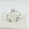 Anello donna solitario Mirco Visconti oro bianco con diamante da mezzo carato