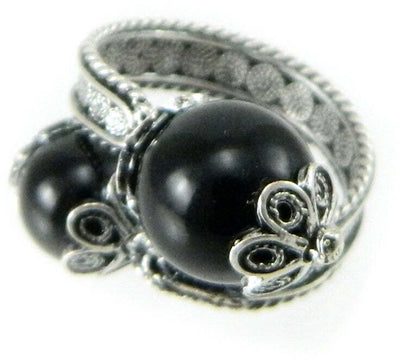 Anello Su Coccu  fede Sarda argento brunito contrariè