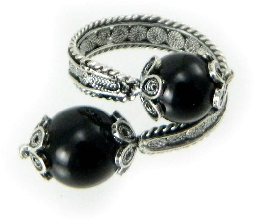 Anello Su Coccu  fede Sarda argento brunito contrariè