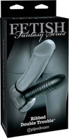 Anello Fallico per doppia Penetrazione Ribbed Double Trouble Black Fetish Fantasy Series Salute e cura della persona/Erotismo e contraccezione/Sex toys/Guaine e prolunghe per il pene Kondorama - Martinsicuro, Commerciovirtuoso.it
