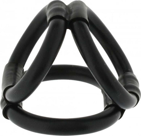 Anello Fallico Triplo In TPR Nero Gabbia per Pene Tri Ring Cock Cage Salute e cura della persona/Erotismo e contraccezione/Bondage/Gabbie per pene Kondorama - Martinsicuro, Commerciovirtuoso.it