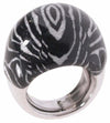 Anello in argento smaltato  zebra