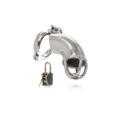 Gabbia pene cintura castità in acciaio pesante Cock Ring Retain Ancelot BDSM
