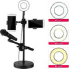 Anello-Luminoso-A-Led-Per-Selfie-Con-Supporto-Cellulare-Microfono-Camera-16cm