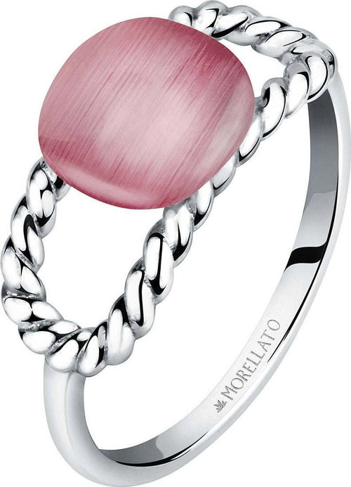 Anello-MORELLATO-donna-1930-acciaio-/-cat-eye-rosa