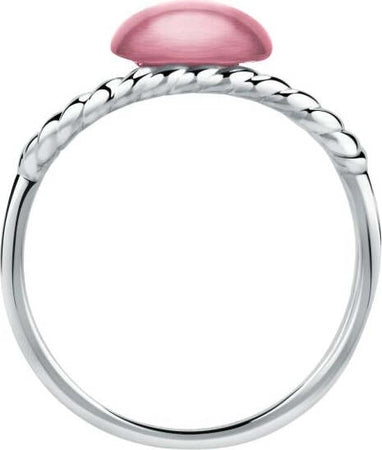 Anello-MORELLATO-donna-1930-acciaio-/-cat-eye-rosa