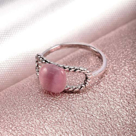 Anello-MORELLATO-donna-1930-acciaio-/-cat-eye-rosa