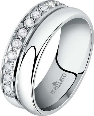 Anello-MORELLATO-donna-Bagliori-acciaio-/-cristalli-bianchi