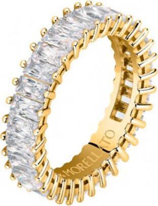 Anello-MORELLATO-donna-Baguette-dorato-/-cristalli-bianchi