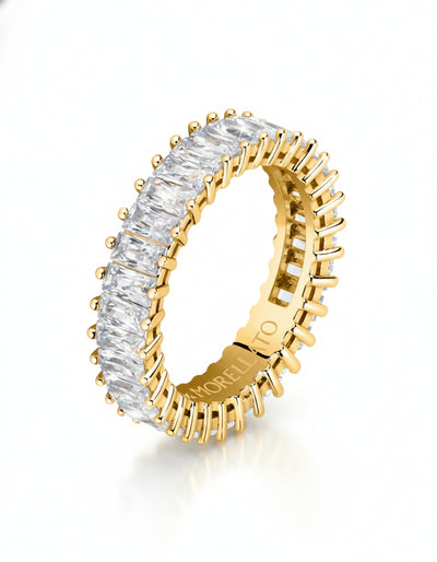 Anello-MORELLATO-donna-Baguette-dorato-/-cristalli-bianchi