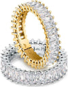 Anello-MORELLATO-donna-Baguette-dorato-/-cristalli-bianchi
