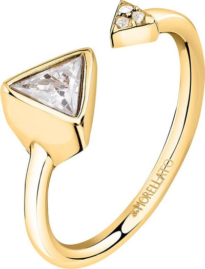 Anello-MORELLATO-donna-Trillant-acciaio-dorato-/-cristalli