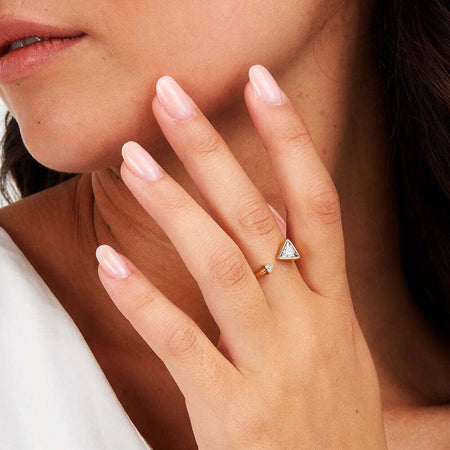 Anello-MORELLATO-donna-Trillant-acciaio-dorato-/-cristalli