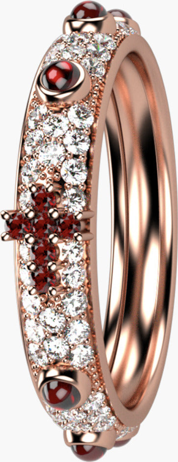 Anello-Rosario-oro-Rosa---Nardelli