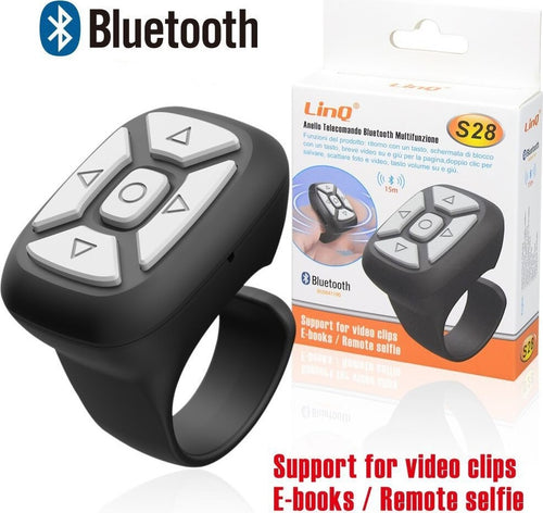 Anello Telecomando Bluetooth 15m Multifunzione Supporto Per Video Foto E-book S28 Elettronica/Foto e videocamere/Accessori/Accessori per videocamera/Telecomandi Trade Shop italia - Napoli, Commerciovirtuoso.it