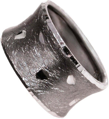 Anello unisex in argento modello fascia larga