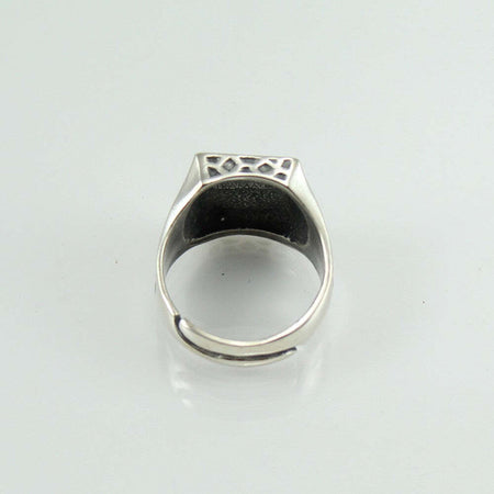 Anello Scudo Uomo in Argento Quattro 4 Mori - Bandiera Sarda - Regolabile - Filu & Trama