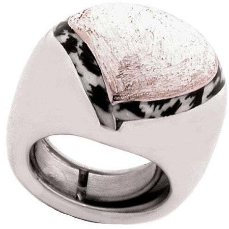 Anellone a cuore argento e smalto
