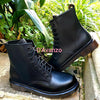 Anfibi Neri Donna Stringati Stivaletto Basso con Lacci Suola in Gomma Stivali Invernali Neri Anti Scivolo Mod. Martens Moda/Donna/Scarpe/Stivali D'Avanzo Clazature - Nola, Commerciovirtuoso.it