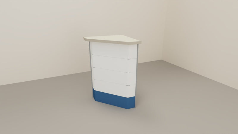 Modulo esterno angolare a 90 con pannelli metallici cm. 64x64x106h