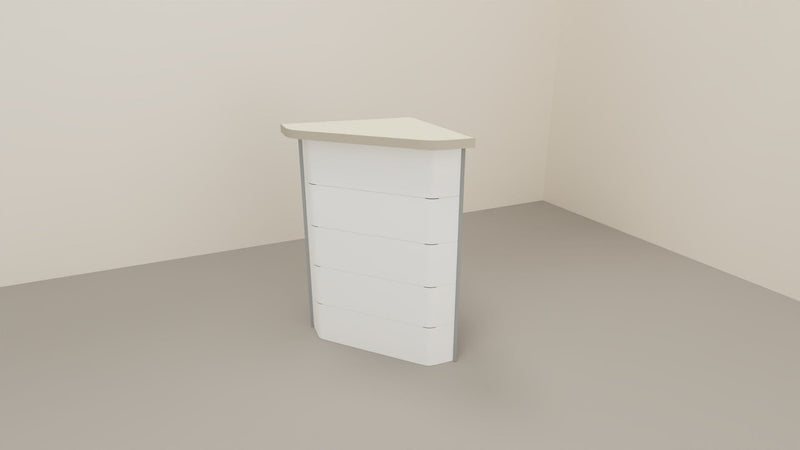 Modulo esterno angolare a 90 con pannelli metallici cm. 64x64x106h