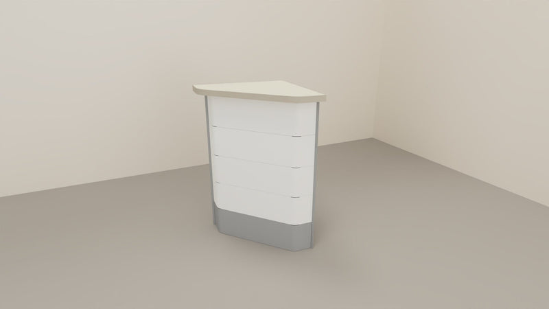 Modulo esterno angolare a 90 con pannelli metallici cm. 64x64x106h