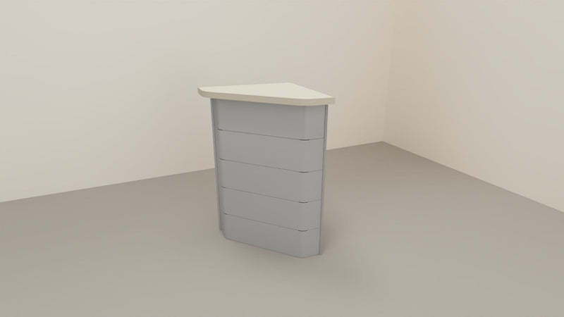 Modulo esterno angolare a 90 con pannelli metallici cm. 64x64x106h