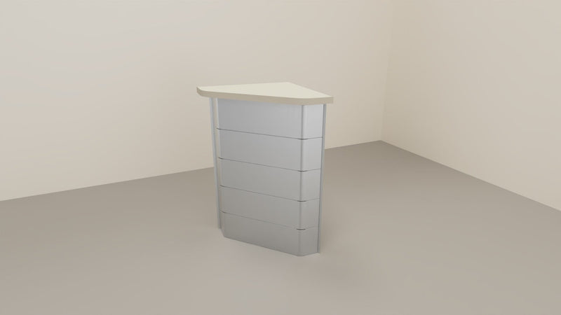Modulo esterno angolare a 90 con pannelli metallici cm. 64x64x106h