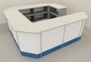 Modulo esterno angolare a 90 con pannelli metallici cm. 64x64x106h