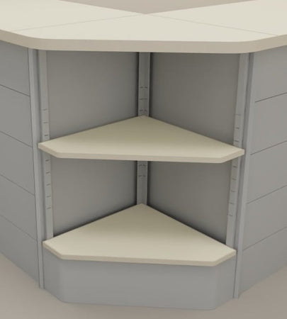 Modulo angolare metallico esterno a giorno a 90 cm. 64x64x106h