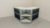 Modulo metallico angolare interno a giorno a 90 cm. 64x64x106h