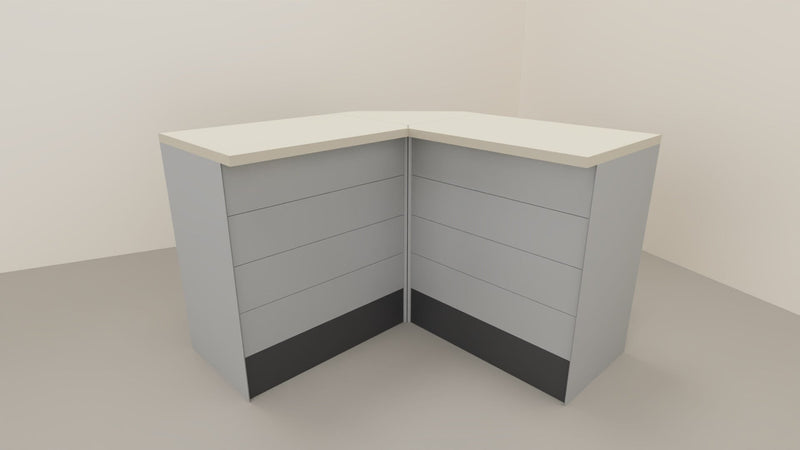 Modulo metallico angolare interno a giorno a 90 cm. 64x64x106h