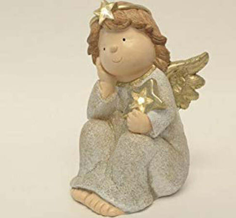Angelo per presepe di natale statuetta h 34.7 cm con LED decorazione natalizia Casa e cucina/Decorazioni per interni/Addobbi e decorazioni per ricorrenze/Decorazioni natalizie/Schiaccianoci MagiediNatale.it - Altamura, Commerciovirtuoso.it