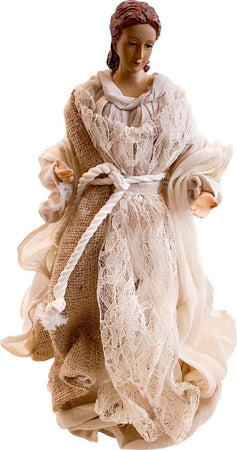 Angelo per presepe di natale statuetta h 35 cm in poli resina e tessuto su base con ali rimuovibili Casa e cucina/Decorazioni per interni/Addobbi e decorazioni per ricorrenze/Decorazioni natalizie/Punte albero di Natale MagiediNatale.it - Altamura, Commerciovirtuoso.it