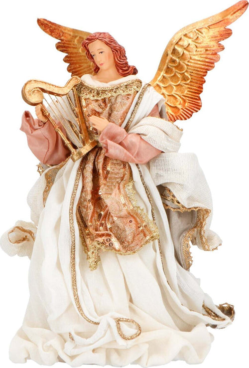 Angelo per presepe statuetta con vestiti in tessuto colore Oro decorazione natalizia Casa e cucina/Decorazioni per interni/Addobbi e decorazioni per ricorrenze/Decorazioni natalizie/Presepi/Statuine e fondali per il presepe MagiediNatale.it - Altamura, Commerciovirtuoso.it