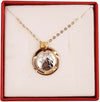 Angioletto pendente a medaglia in Oro bianco e giallo 750/1000 Gioiello Religioso Made in Italy Artigianale Stella Milano