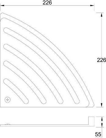 Angolare Doccia In Abs Cromato Serie Clip 2 Design Moderno Made In Italy Mensola Cromata Effetto Acciaio Lucido