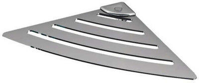 Angolare Doccia in Acciaio Inox Serie Point 1 Mensola Ad Angolo per Doccia Made in Italy Design Moderno